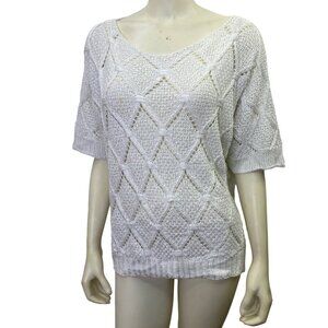 LEONARDO COLLEZIONI ITALY SHORT SLEEVE‎ SWEATER TOP